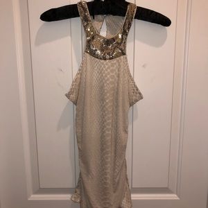 Express sequin and snake print tank XS